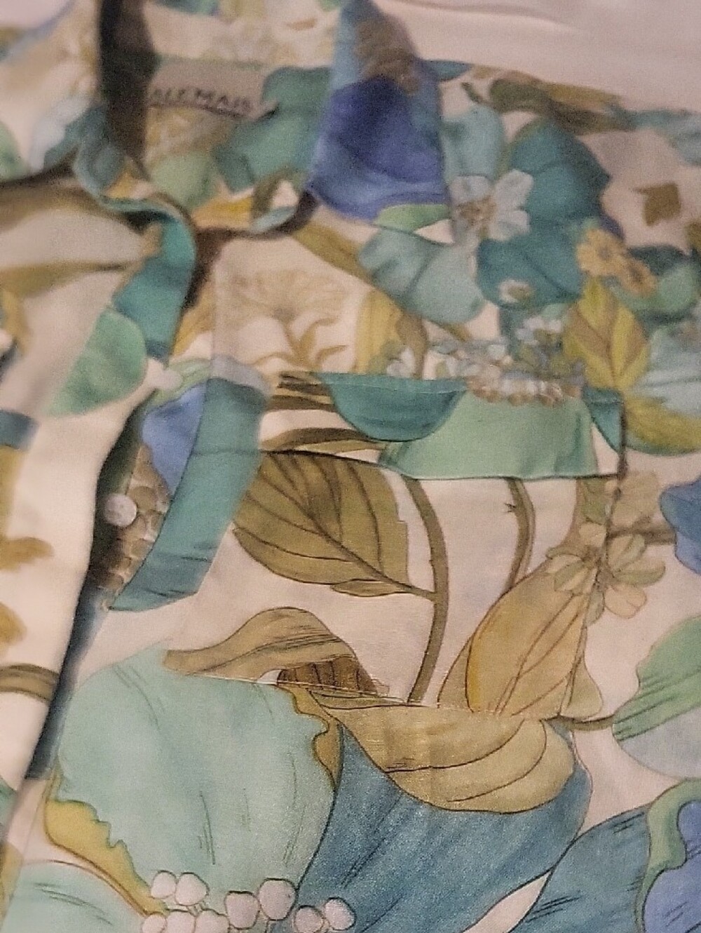Alemais Floral Shirtdress in Teal, Blue, Green on Cream - Picture 6 of 11
